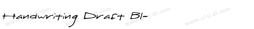 Handwriting Draft Bl字体转换